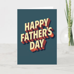 Retro Fathers Day Text Card