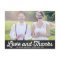 Retro Faux Chalkboard Photo Wedding Thank You