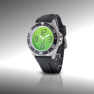 Retro Faux Digital Dad Monogrammed Watch