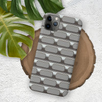 Retro Faux Stainless Steel Industrial Grid Pattern