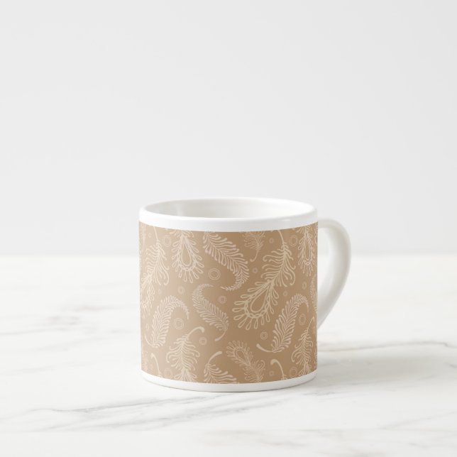 Retro-feater-pale-pattern Espresso Cup (Front Right)