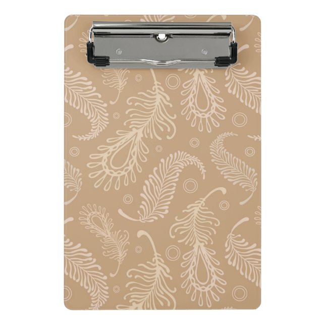 Retro-feater-pale-pattern Mini Clipboard (Front)