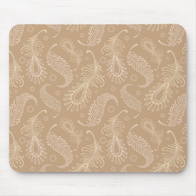 Retro-feater-pale-pattern Mouse Mat (Front)