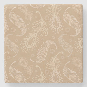 Retro-feater-pale-pattern Stone Coaster