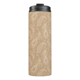 Retro-feater-pale-pattern Thermal Tumbler
