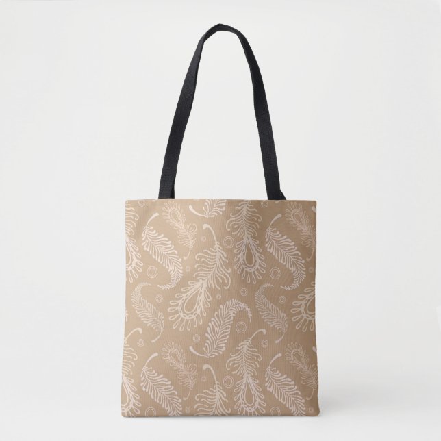 Retro-feater-pale-pattern Tote Bag (Front)