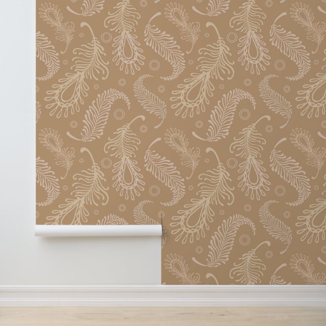 Retro-feater-pale-pattern Wallpaper (Application)