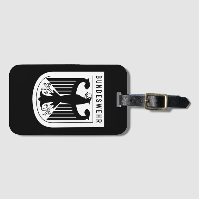 Retro - Federal Republic of Germany Bundeswehr Luggage Tag (Front Horizontal)