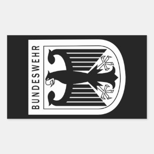 Retro - Federal Republic of Germany Bundeswehr Rectangular Sticker