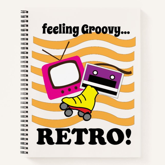 Retro Feeling Groovy Retro  Notebook (Front)