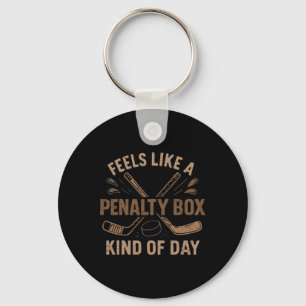 Retro Feels Like A Penalty Box Kind Of Day Hockey Key Ring