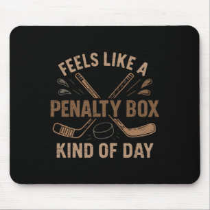 Retro Feels Like A Penalty Box Kind Of Day Hockey Mouse Mat