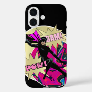 Retro female superhero iPhone 16 case