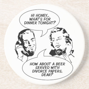 Retro Feminist Humor coaster