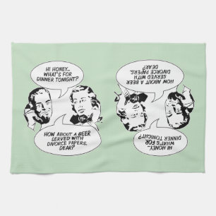 Retro Feminist Humor hand towels