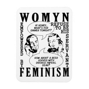 Retro Feminist Humor magnets