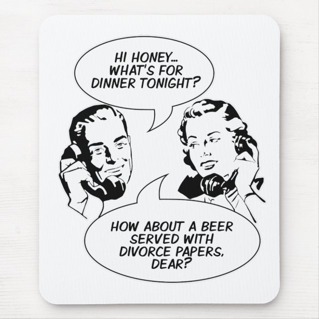 Retro Feminist Humor mousepad (Front)