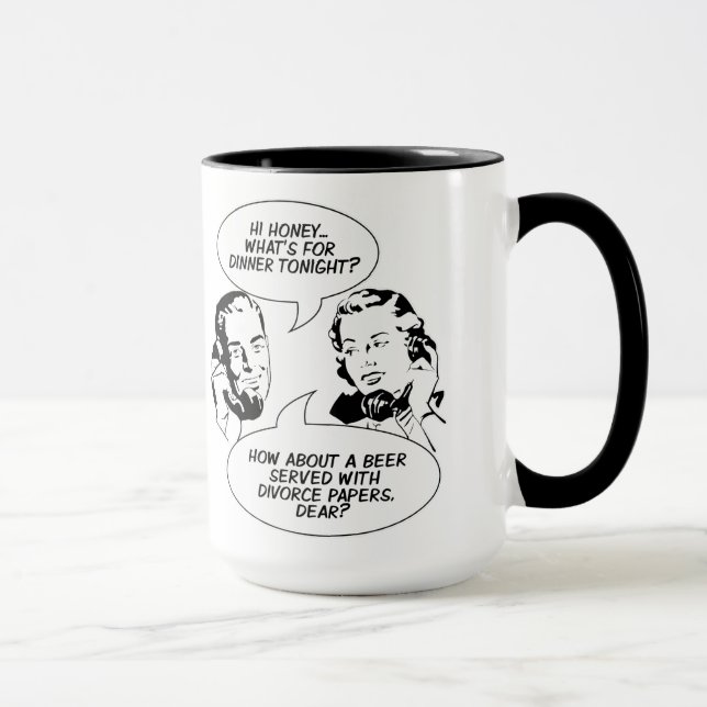 Retro Feminist Humor mugs (Right)