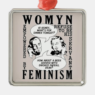 Retro Feminist Humor ornament