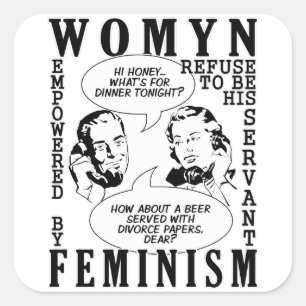Retro Feminist Humor stickers