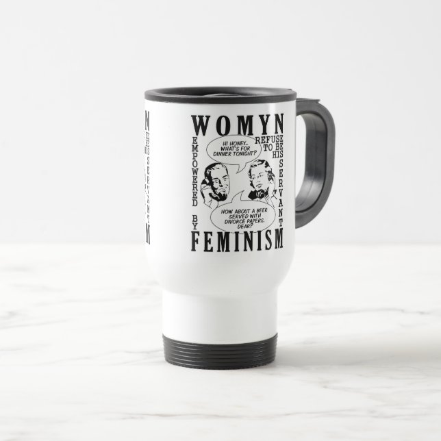 Retro Feminist Humour mugs (Front Right)