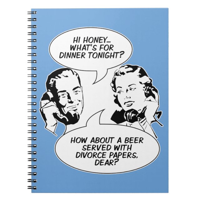 Retro Feminist Humour notebook (Front)