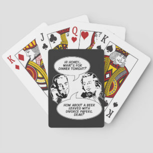 Retro Feminist Humour playing cards