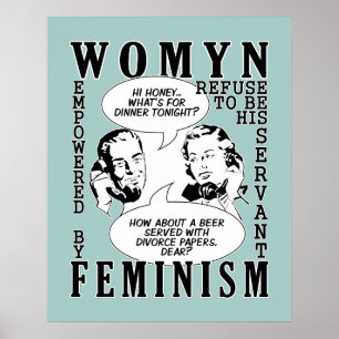 Retro Feminist Humour poster