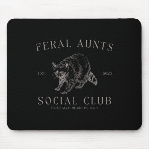 Retro Feral Aunt Social Club Pregnancy Reveal Funn Mouse Mat