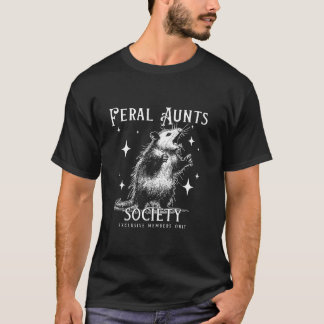 Retro Feral Aunt Society Pregnancy Reveal Funny Op T-Shirt