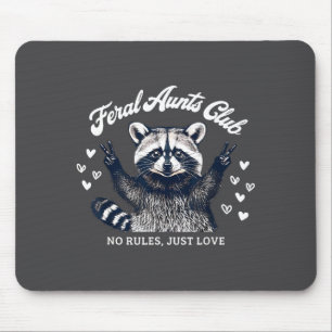 Retro Feral Aunts Club Raccoon Auntie Pregnancy An Mouse Mat