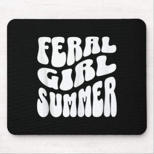 Retro Feral Girl Summer Groovy Mum Aunt Women Teen Mouse Mat