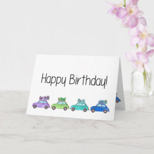 Retro Fiat 500´s Birthday Card