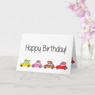 Retro Fiat 500´s Birthday Card