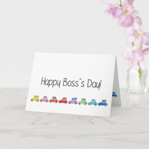 Retro Fiat 500´s Boss's Day Card