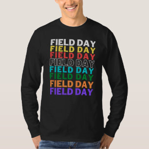 Retro Field Day Teacher And Student Multi Colour F T-Shirt