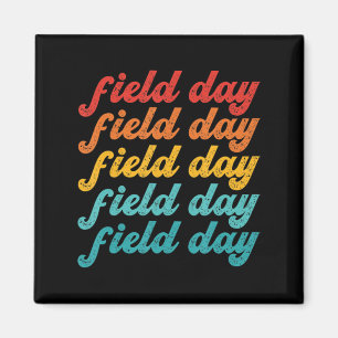 Retro Field day  yellow field day games teachers k Magnet