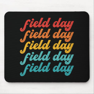 Retro Field day yellow field day games teachers k Mouse Mat
