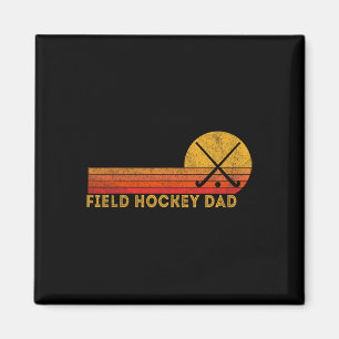 Retro Field Hockey Dad Ll Dad Field Hockey Game Magnet