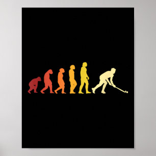 Retro Field Hockey Evolution Hockey Lover Hockey P Poster