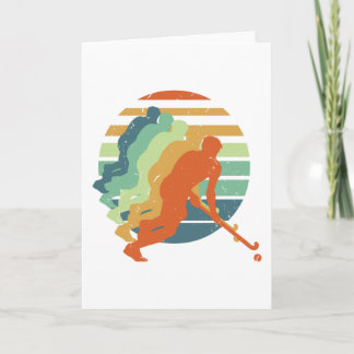 Retro Field Hockey Game Player, Field Hockey Sport Card