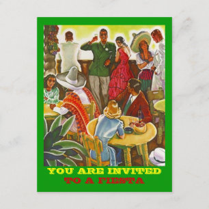 Retro FIESTA Invitation COLORFUL PARTY STARTER