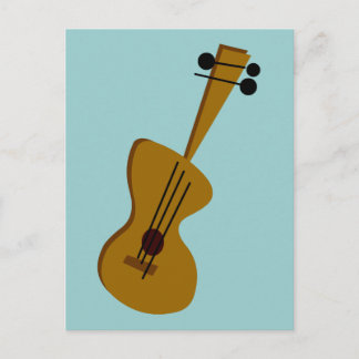 Retro Fifties Guitar Postcard