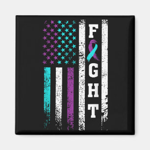 Retro Fight Suicide Prevention Awareness Us Flag  Magnet