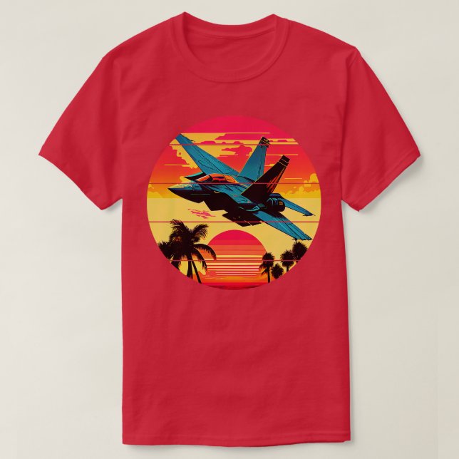 Retro Fighter Jet T-Shirt (Design Front)