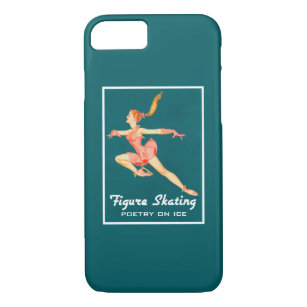 Retro Figure Skater Poetry On Ice Case-Mate iPhone Case