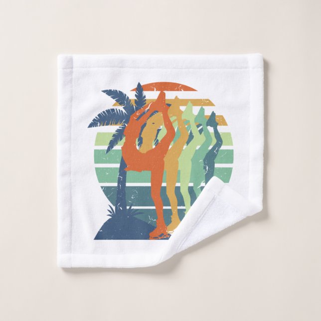 Retro Figure Skating, Skater, Ice Skating Sports Wash Cloth (Wash Cloth)