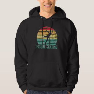 Retro Figure Skating Vintage Skater Winter Ice Ska Hoodie