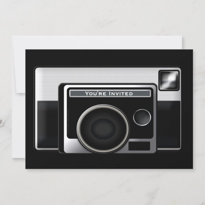 Retro Film Camera Invitation Zazzle.co.uk