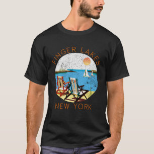 Retro Finger Lakes Souvenir Vintage lake Vacation T-Shirt